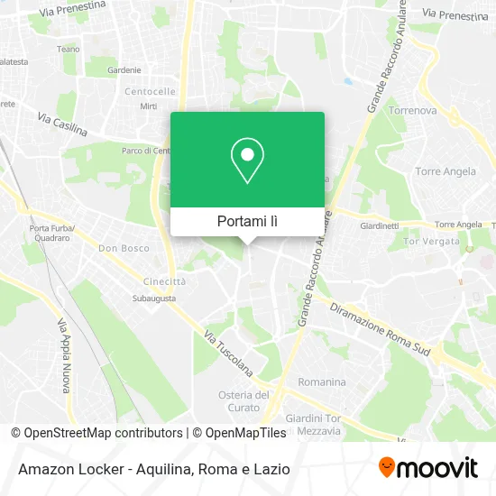 Mappa Amazon Locker - Aquilina