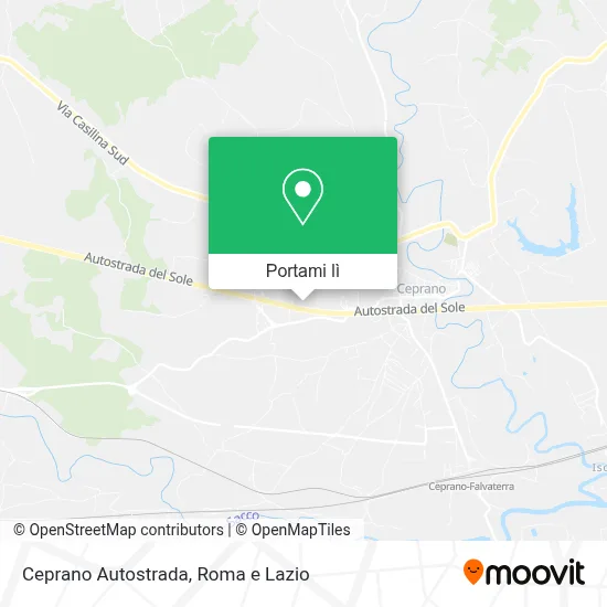 Mappa Ceprano Autostrada