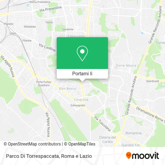 Mappa Parco Di Torrespaccata