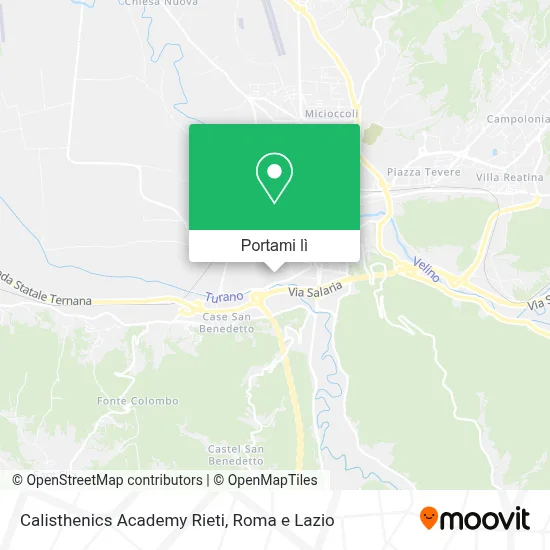 Mappa Calisthenics Academy Rieti