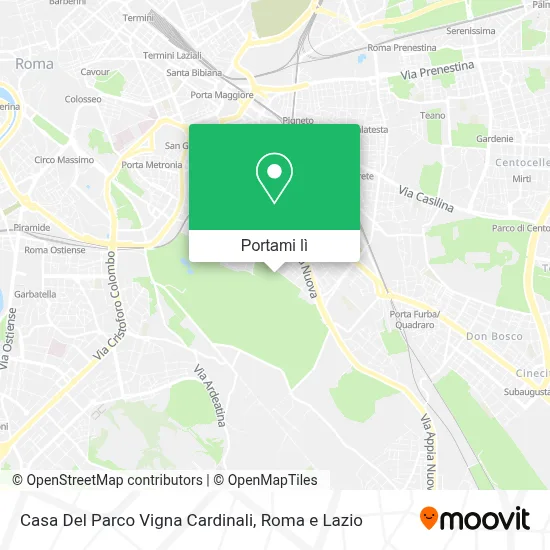 Mappa Casa Del Parco Vigna Cardinali