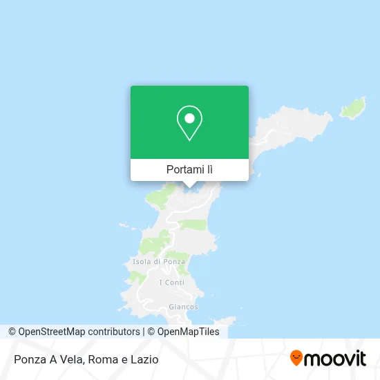 Mappa Ponza A Vela