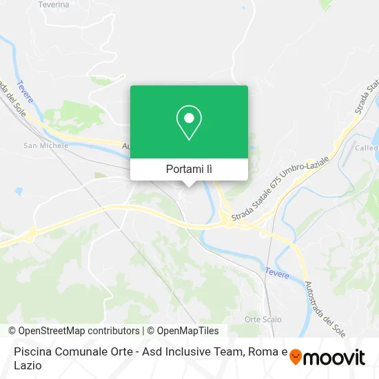 Mappa Piscina Comunale Orte - Asd Inclusive Team