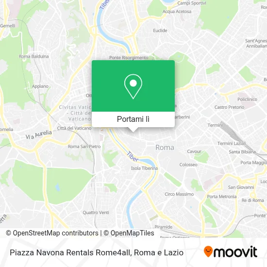 Mappa Piazza Navona Rentals Rome4all