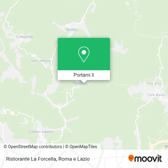 Mappa Ristorante La Forcella
