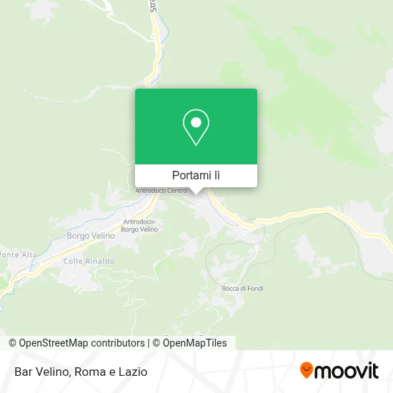 Mappa Bar Velino
