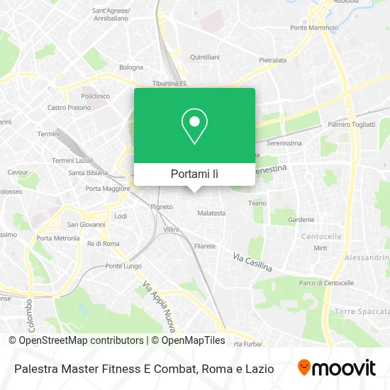 Mappa Palestra Master Fitness E Combat