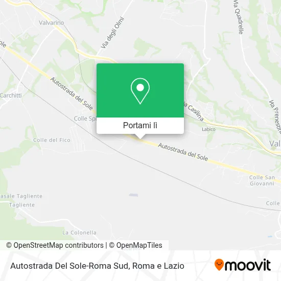 Mappa Autostrada Del Sole-Roma Sud