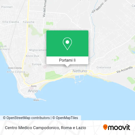 Mappa Centro Medico Campodonico