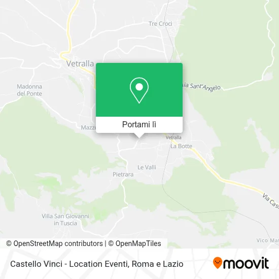 Mappa Castello Vinci - Location Eventi