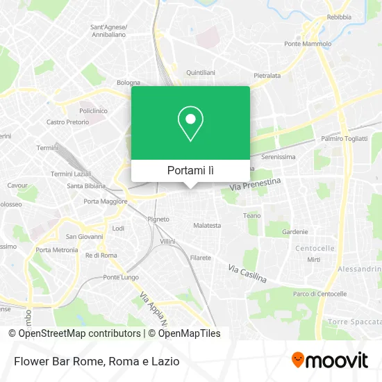 Mappa Flower Bar Rome