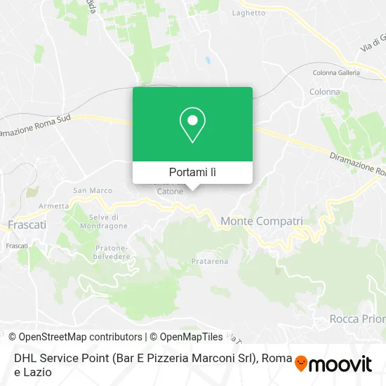 Mappa DHL Service Point (Bar E Pizzeria Marconi Srl)