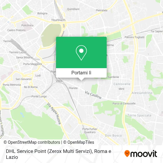 Mappa DHL Service Point (Zerox Multi Servizi)