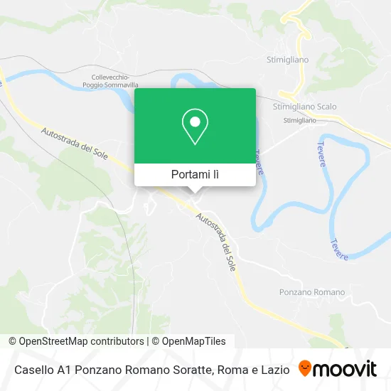 Mappa Casello A1 Ponzano Romano Soratte