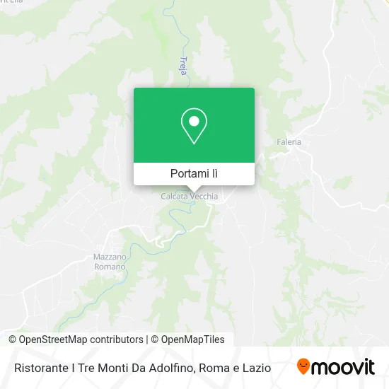 Mappa Ristorante I Tre Monti Da Adolfino