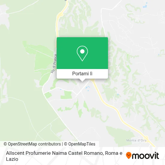 Mappa Allscent Profumerie Naima Castel Romano