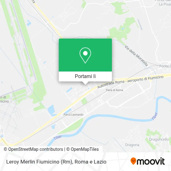 Mappa Leroy Merlin Fiumicino (Rm)