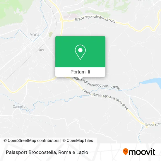 Mappa Palasport Broccostella