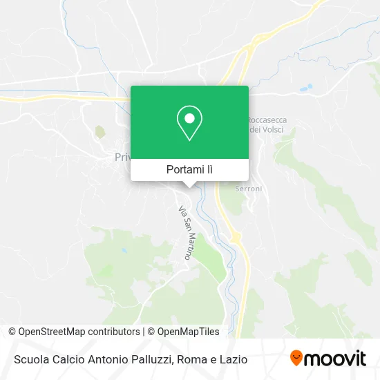 Mappa Scuola Calcio Antonio Palluzzi