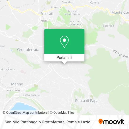 Mappa San Nilo Pattinaggio Grottaferrata