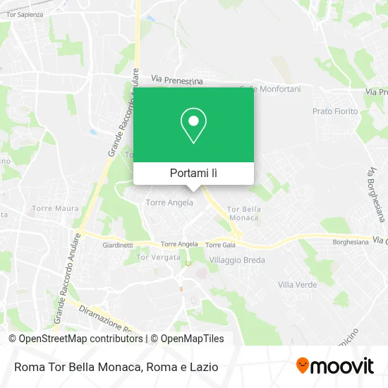 Mappa Roma Tor Bella Monaca