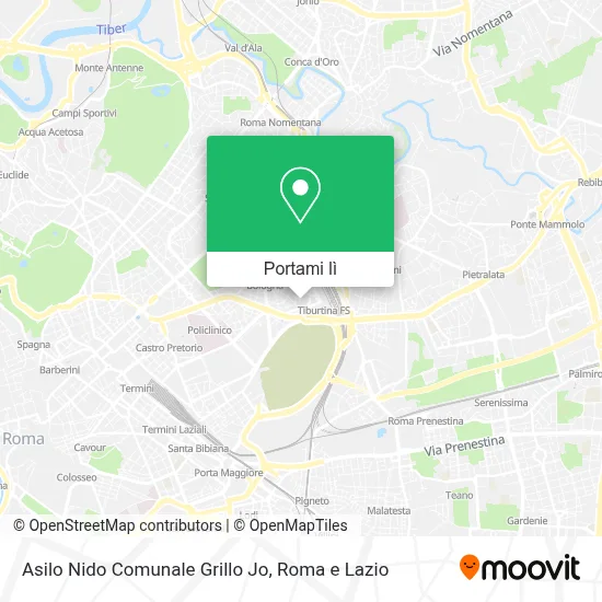 Mappa Asilo Nido Comunale Grillo Jo