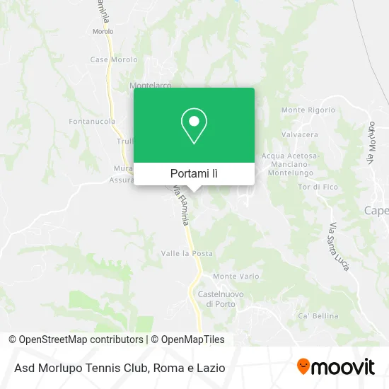 Mappa Asd Morlupo Tennis Club