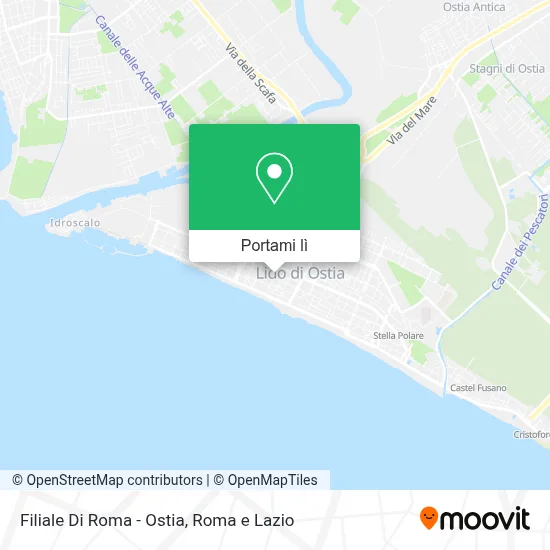 Mappa Filiale Di Roma - Ostia