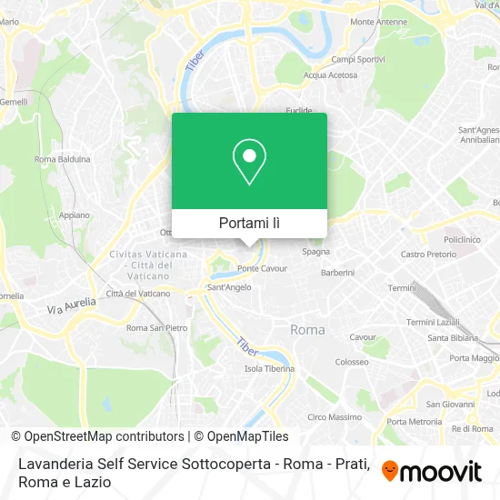 Mappa Lavanderia Self Service Sottocoperta - Roma - Prati