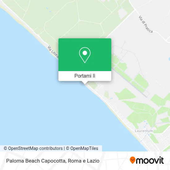 Mappa Paloma Beach Capocotta