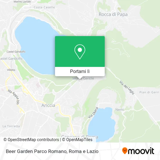 Mappa Beer Garden Parco Romano