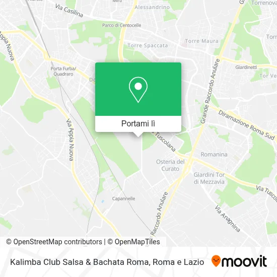 Mappa Kalimba Club Salsa & Bachata Roma