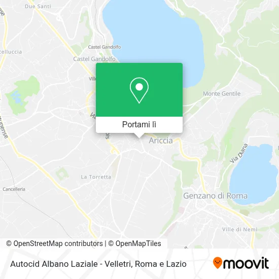 Mappa Autocid Albano Laziale - Velletri