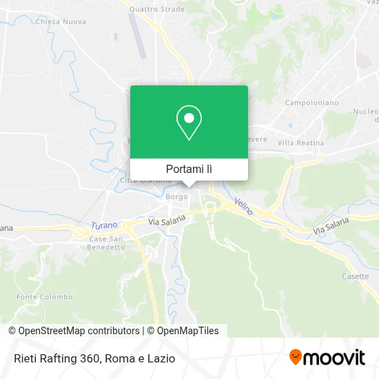 Mappa Rieti Rafting 360
