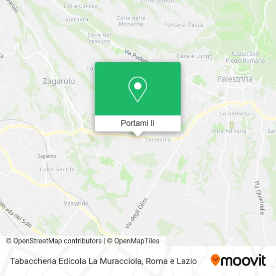 Mappa Tabaccheria Edicola La Muracciola
