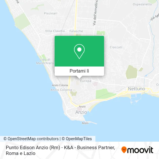 Mappa Punto Edison Anzio (Rm) - K&A - Business Partner