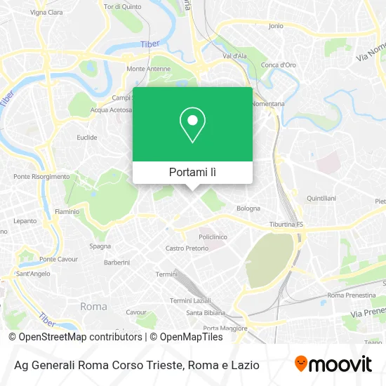 Mappa Ag Generali Roma Corso Trieste