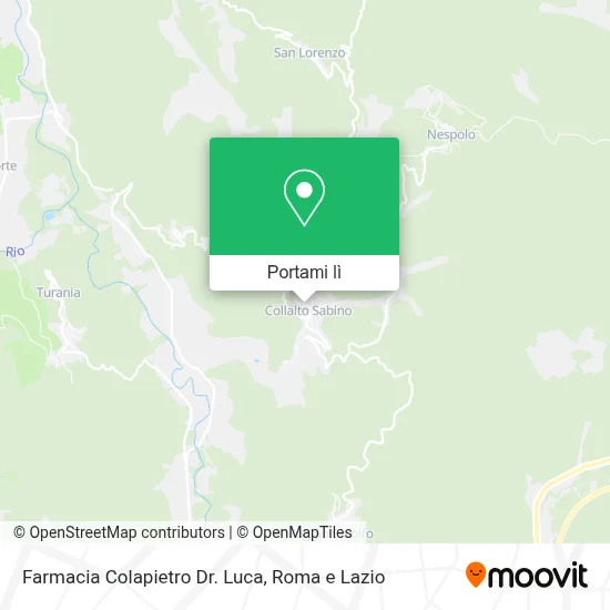 Mappa Farmacia Colapietro Dr. Luca