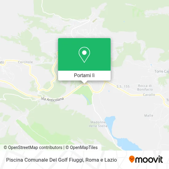 Mappa Piscina Comunale Del Golf Fiuggi