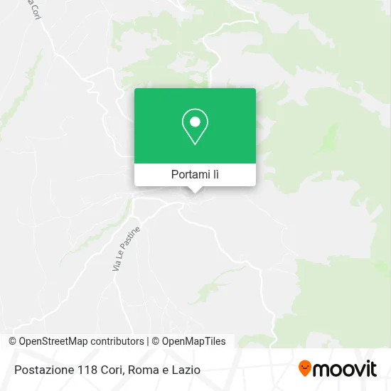 Mappa Postazione 118 Cori