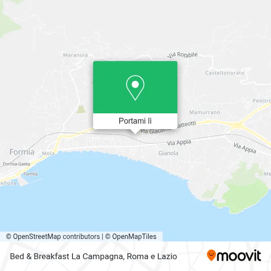 Mappa Bed & Breakfast La Campagna