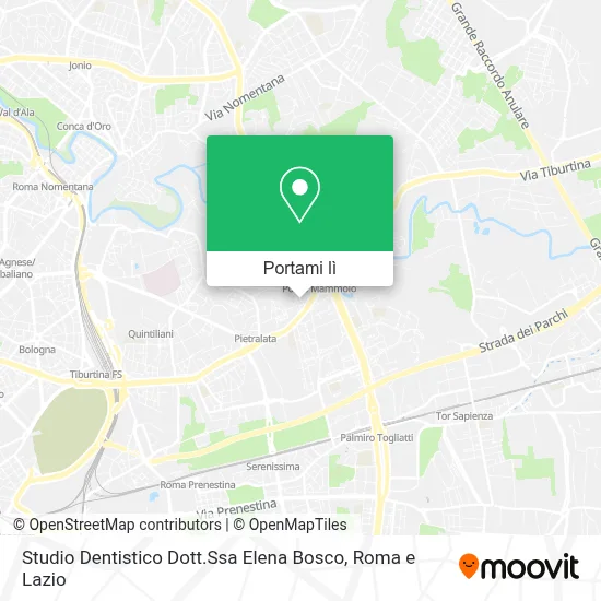 Mappa Studio Dentistico Dott.Ssa Elena Bosco