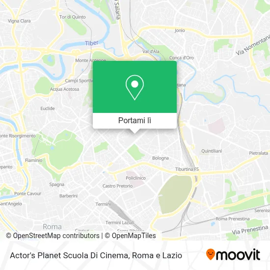Mappa Actor's Planet Scuola Di Cinema
