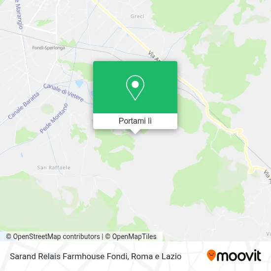 Mappa Sarand Relais Farmhouse Fondi