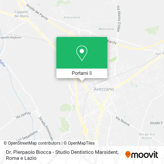 Mappa Dr. Pierpaolo Biocca - Studio Dentistico Marsident