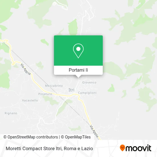 Mappa Moretti Compact Store Itri
