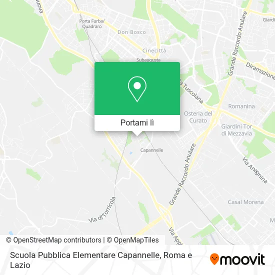 Mappa Scuola Pubblica Elementare Capannelle
