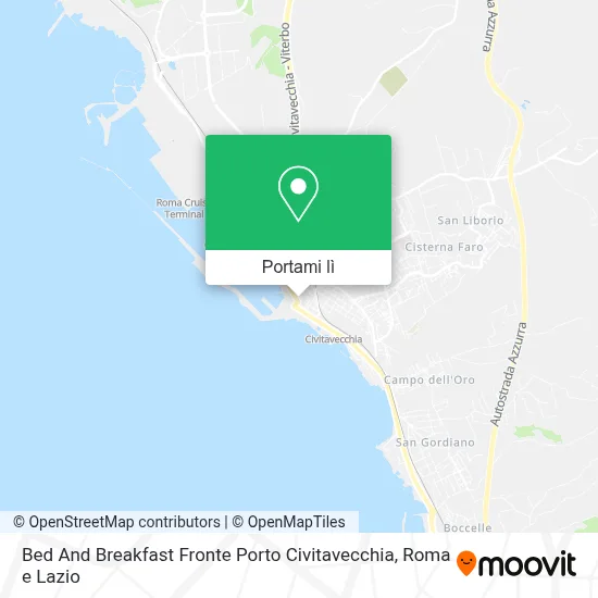 Mappa Bed And Breakfast Fronte Porto Civitavecchia