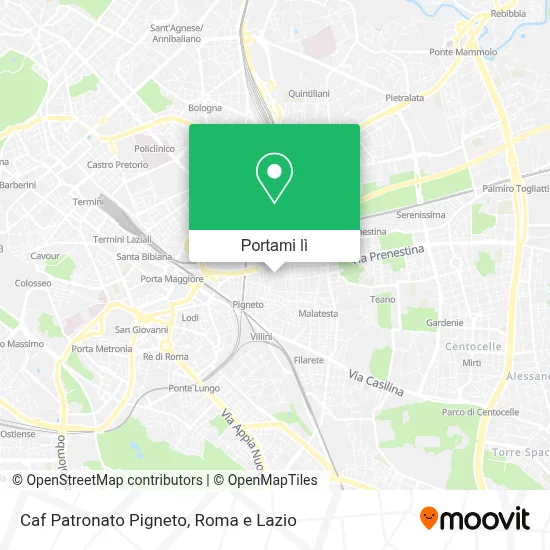 Mappa Caf Patronato Pigneto