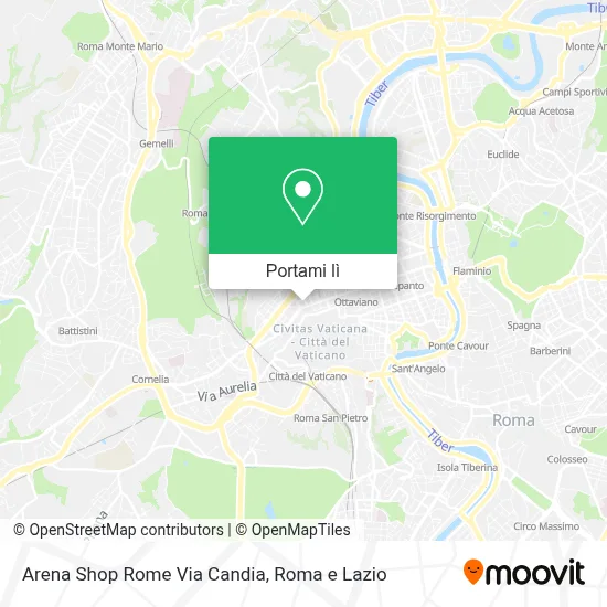 Mappa Arena Shop Rome Via Candia